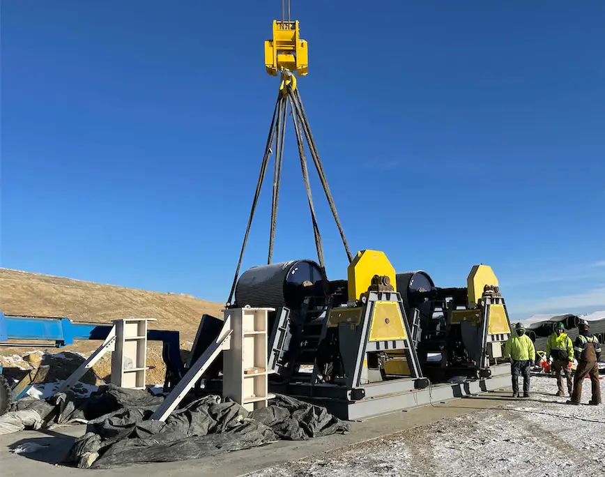Drive Winders on Site for Large Belt Installation