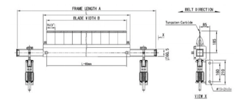 TRSBC2D Reversible Secondary Belt Cleaner
